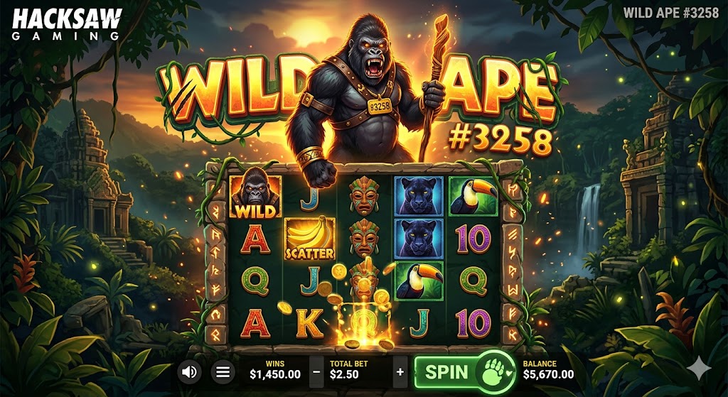 Wild Ape #3258: Slot Bergaya NFT dari Hacksaw Gaming yang Diam-Diam Jadi Buruan Slot Gacor 2026